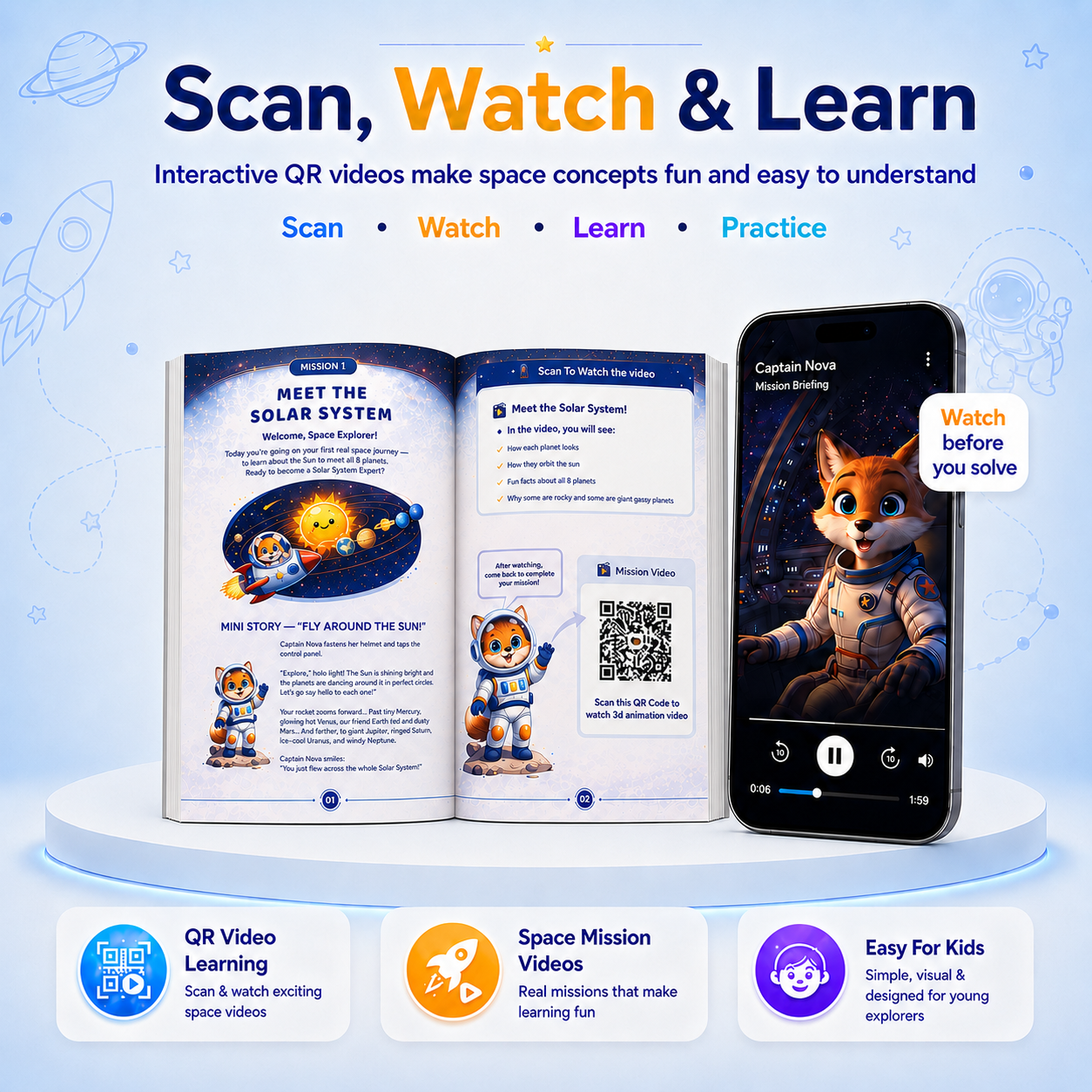 The Ultimate Space Explorer Workbook - QR enabled learning