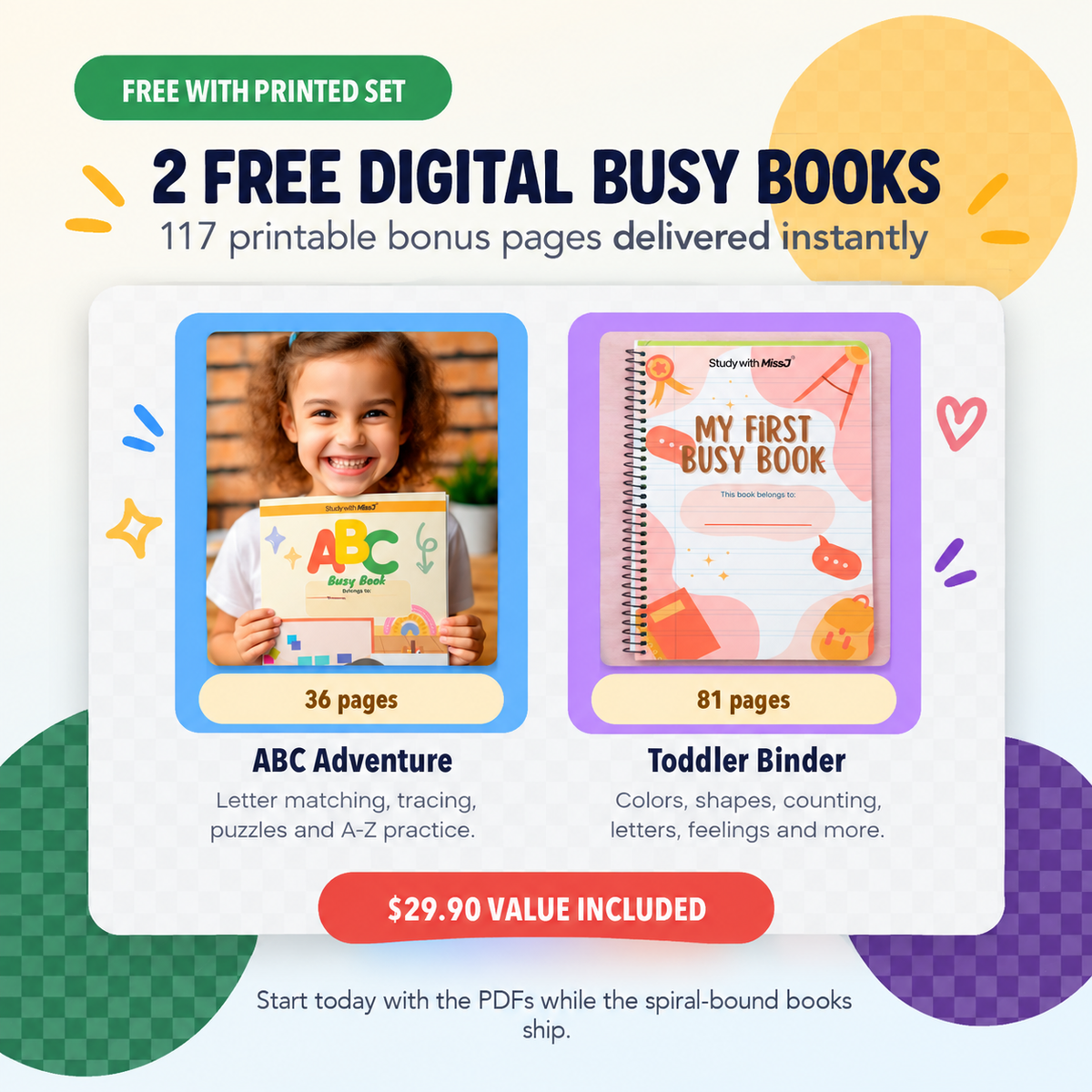 Ultimate Phonics Bundle Set — 3 Spiral-Bound Books + 2 Free Busy Books | Learn to Read, Ages 3–7