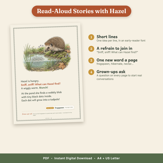 The Little Naturalist's Year | Nature Journal for Kids Ages 3–8 | 152-Page European Nature Study Bundle | 4 Season Books, Stories, Parent Guide & Posters | Printable PDF