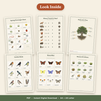 The Little Naturalist's Year | Nature Journal for Kids Ages 3–8 | 152-Page European Nature Study Bundle | 4 Season Books, Stories, Parent Guide & Posters | Printable PDF