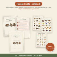 The Little Naturalist's Year | Nature Journal for Kids Ages 3–8 | 152-Page European Nature Study Bundle | 4 Season Books, Stories, Parent Guide & Posters | Printable PDF