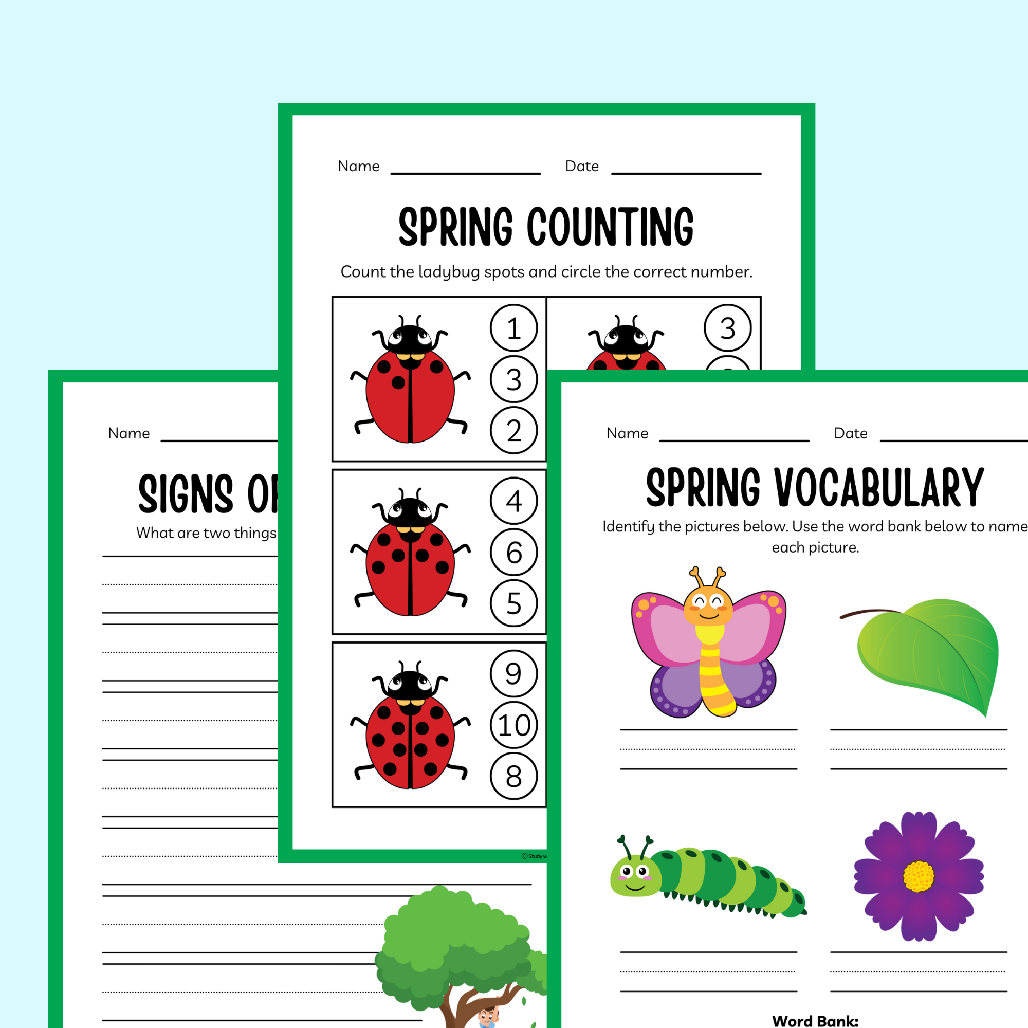 Homeschool Spring Explorers Workbook: Seasonal Learning Fun