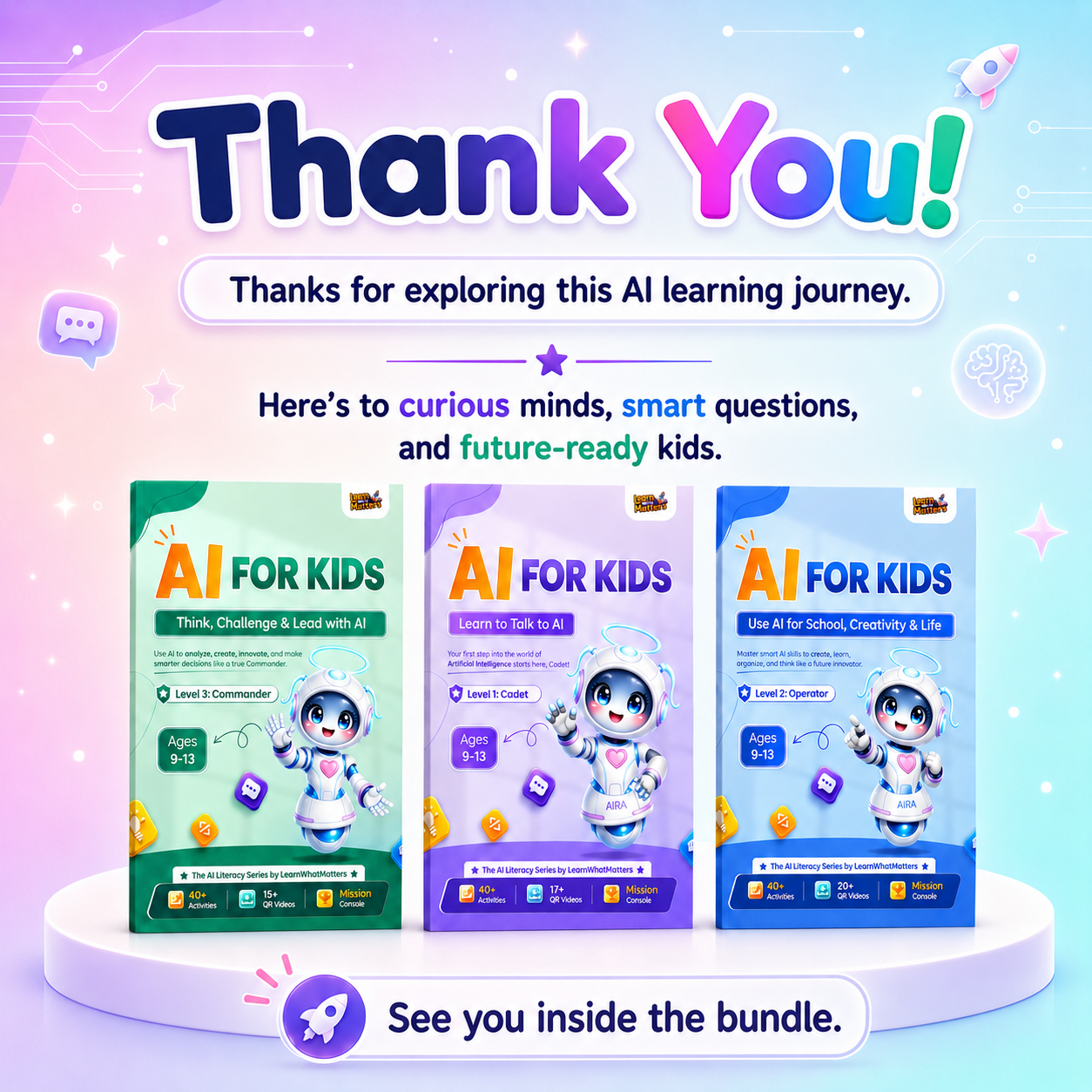 AI for Kids — Complete 3-Book Bundle | Learn, Use & Lead with AI (Ages 9–13)