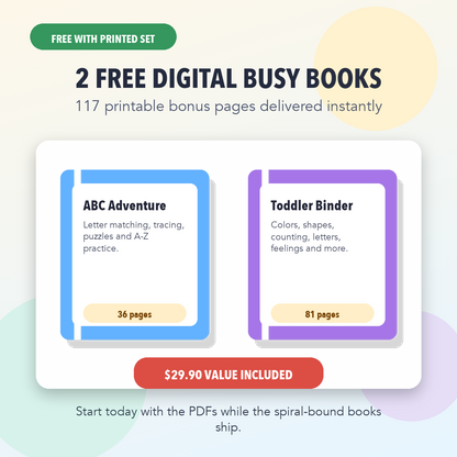 2 free digital busy books included with Ultimate Phonics printed set